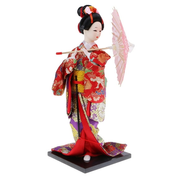 Handicraft Japanese Kimono Geisha Kabuki Doll Home Decor Craft Kids Gift #4 